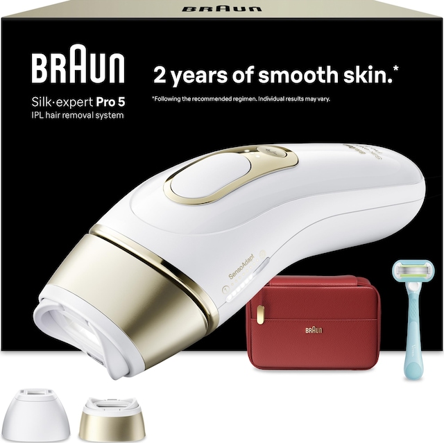Braun Ipl Silk Expert Pro 5, Evde Lazerle Tüy Alma, Çanta, Gillette Venus, 2 Başlık, Pl5221