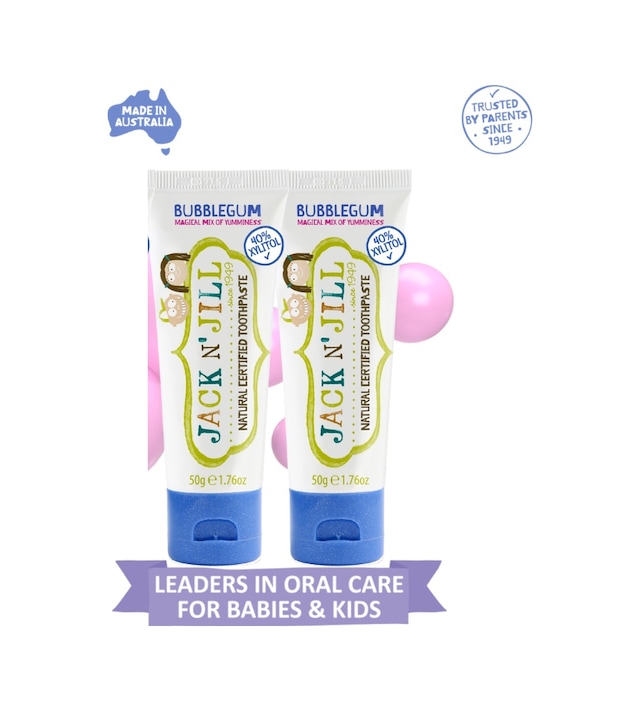 Jack N Jill Doğal Sertifikalı Diş Macunu Bubblegum - 2 Adet