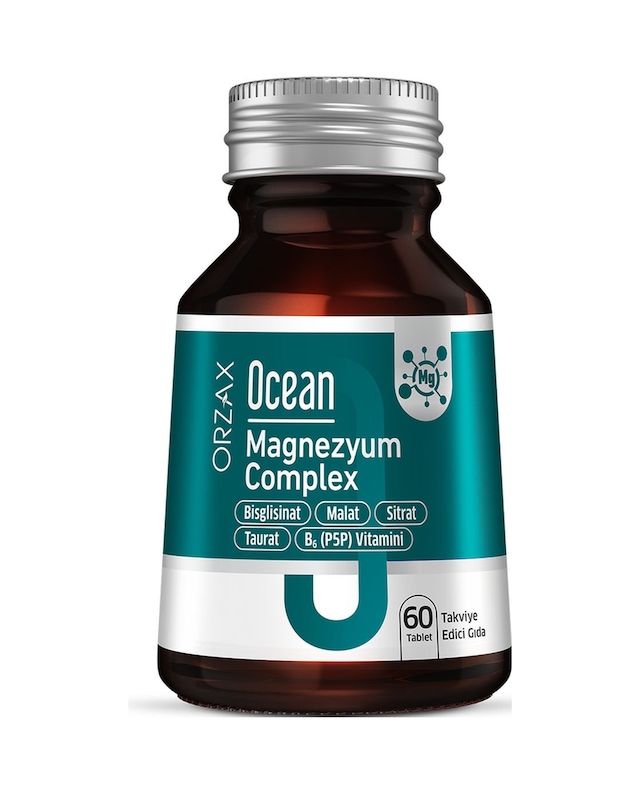 Ocean Magnezyum Complex Bisglisinat - Malat - Sitrat - Taurat & B6 P5p Vitamini 60 Tablet