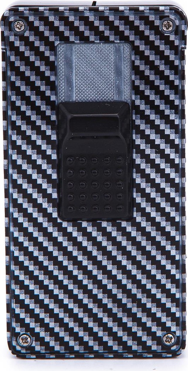 Parmida Çift Torch Pürmüz Karbon Desenli Metal Puro Çakmağı - Tr7241