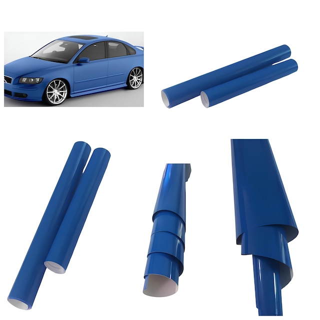 Mavi Renk Dayanıklı Araç Motor Mobilya Folyosu 126cm X 200 Cm