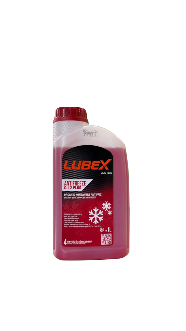 Lubex 1lt G12 Plus Kırmızı Antifriz Açık Kırmızı
