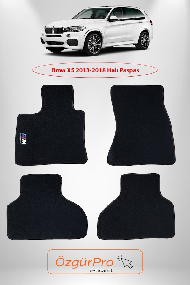 Rizline Bmw X5 2013-2018 Araca Özel Üretim Halı Paspas Siyah