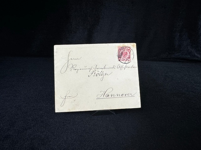 Deutsches Reich 1894 Yılında Alman İmparatorluğu Döneminde Postadan Geçmiş Zarf Reichspost 10 Pfennig Pullu