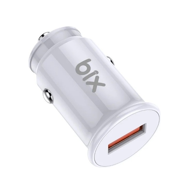 Bix Bx1a18w 18w Qc 3.0 Usb-a Araç Şarj Aleti İphone Android Uyumlu Mini Araç İçi Şarj Cihazı Beyaz
