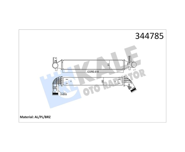 Turbo Radyatörü Intercooler Kale 344785 Volkswagen Polo / Skoda Fabia / Seat Ibiza