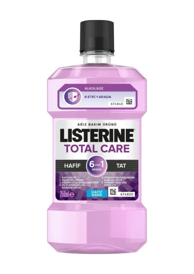 Listerine Total Care Diş Koruması Alkolsüz Hafif Nane Ağız Bakım Suyu 250 ML