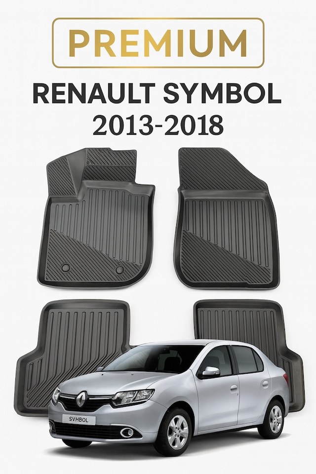 Renault Symbol 2013-2018 Uyumlu 3d Oto Paspas Premium