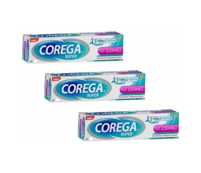 Super Protez Yapıştırıcı Tatsız Krem 40 Gr X 3 Kutu
