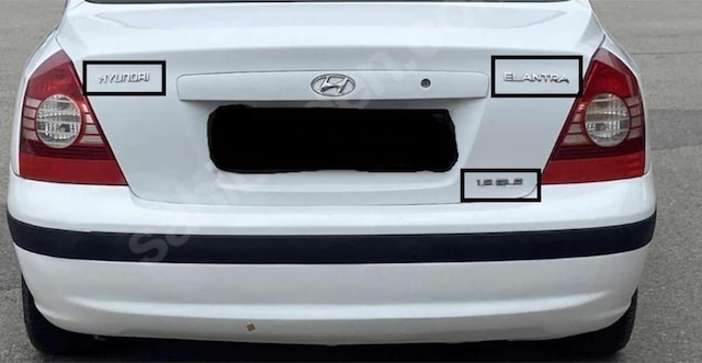 Hyundai & Elantra & 1.6 Gls Bagaj Yazısı Seti 3'lü Paket Uyumlu