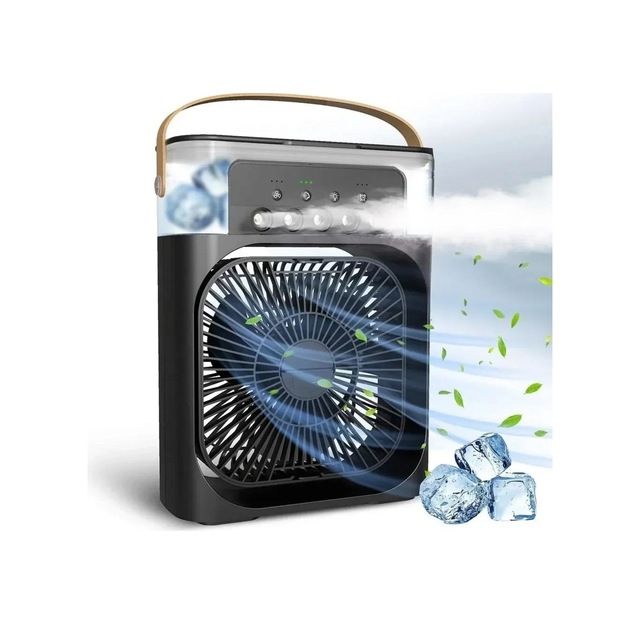 Plentiful Taşınabilir 3 Farklı Mod Ayarlı 7 Farklı Led Işıklı Sulu Soğutmalı Taşınabilir Masaüstü Usb Fan Vantilatör