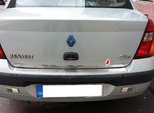Renault Clıo 2 Sedan Krom Bagaj Alt Çıta P.Çelik 1999-2006
