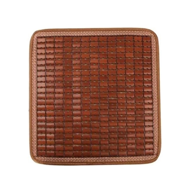 Polham 43x43 Cm Terletmez Bambu Koltuk Minderi, Oto Koltuk, Ofis Koltuğu İçin Terlezmez Yapışmaz Minder