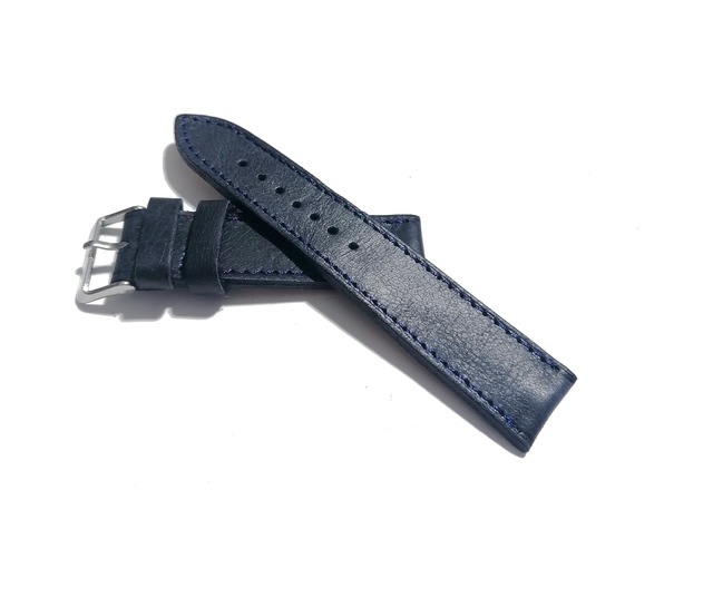 Fado&her Saate Uyumlu Hakiki Deri Saat Kordonu Lazivert 22 Mm 394 Mavi