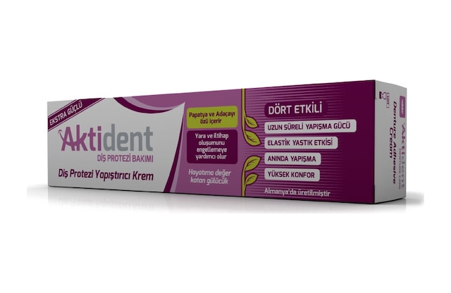 Aktident Diş Protezi Yapıştırıcı Krem 40 G