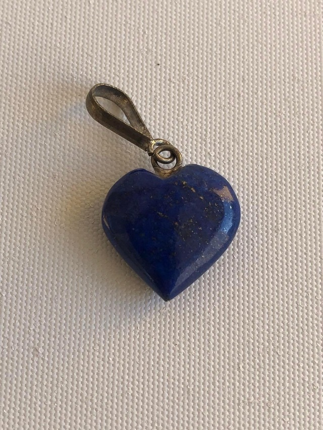 Doğal Lapis Lazuli Taşı Kalp Kolye Ucu 1,3 1,6 CM Teşhir Ürün
