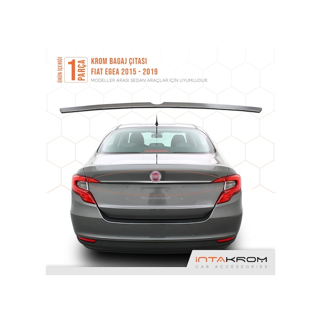 intakrom Fiat Egea Krom Bagaj Çıtası 2015 Üzeri Sedan