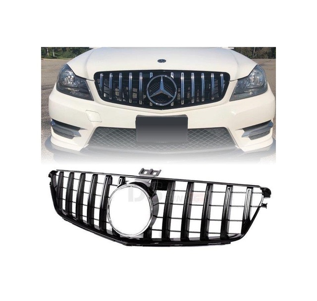 Mercedes W205 C63 Gt Amg Ön Panjur Izgara Seti Siyah Gri 2015 - 2020 Arası Uyumlu
