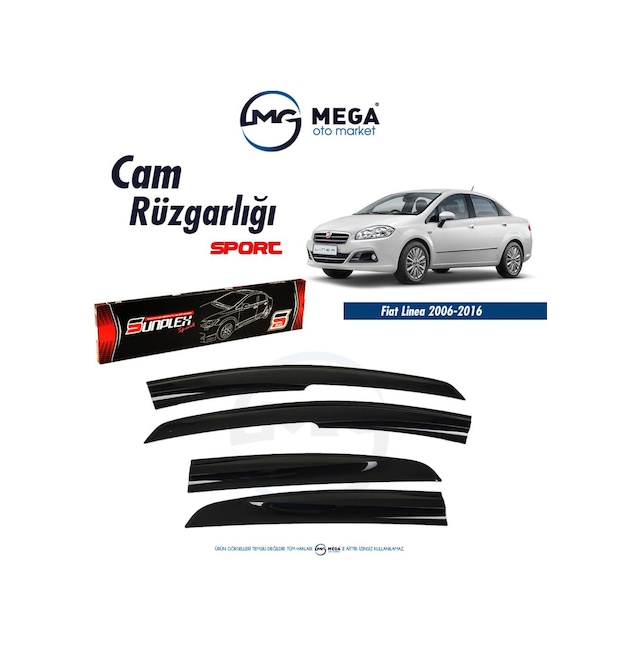 Fiat Linea 2006-2016 Cam Rüzgarlık Mugen Tip Sunplex