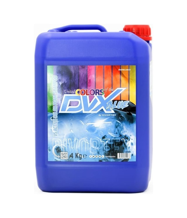 Divortex V5 Aktif Renkli Köpük Şampuan Mavi 4 kg