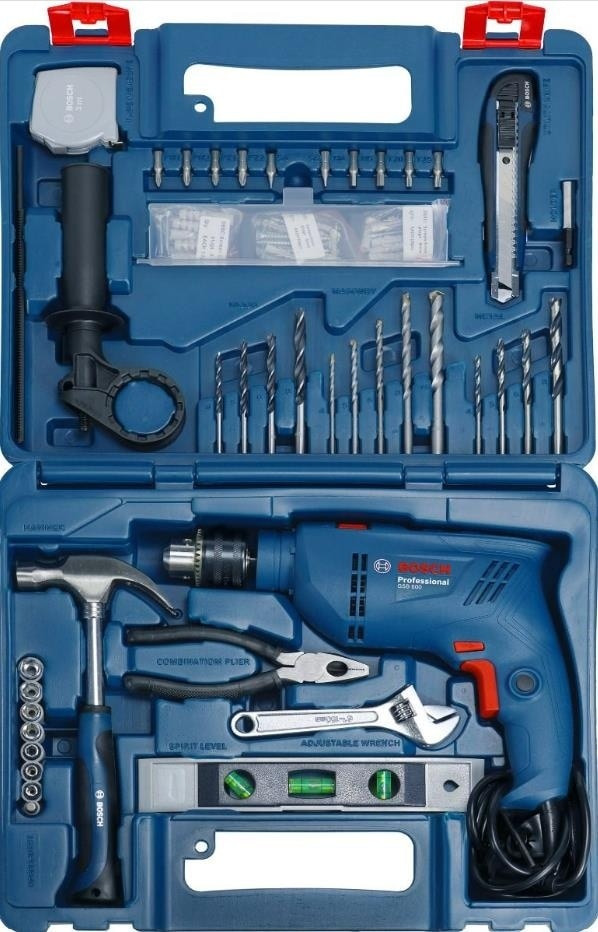 Bosch GSB 600 Darbeli Matkap + 100 Parça Aksesuar Seti - 06011A0321