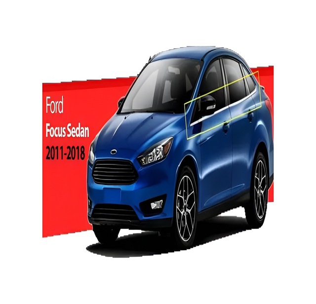 Ford Focus 3 Hb Uyumlu 2011-2018 Krom Cam Çıtası 8 Parça Paslanmaz Çelik