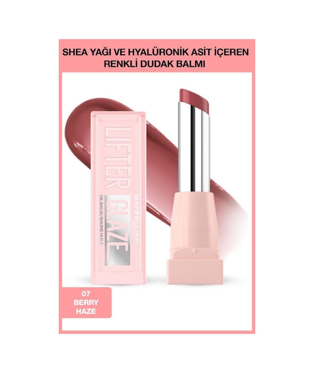 Maybelline New York Lifter Glaze Shea Yağı Ve Hyalüronik Asit İçeren Renkli Dudak Balmı 07 Berry Haze