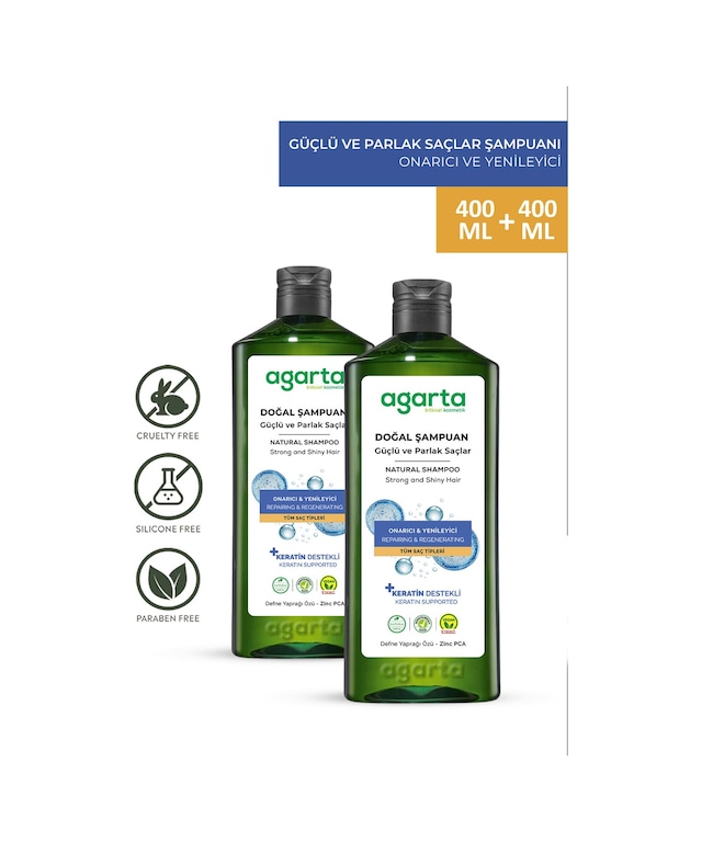 Agarta Güçlü ve Parlak Bakım Şampuanı 2 x 400 ML