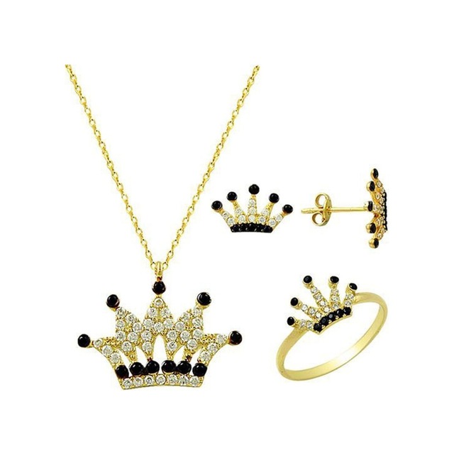Üçlü Set Kraliçe Tacı 5,03 Gram 14 Ayar Altın