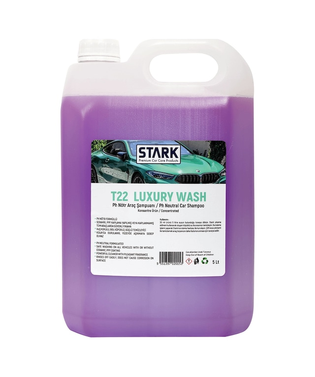 Stark T22 Luxury Wash Ph Nötr Araç Şampuanı 5 Lt