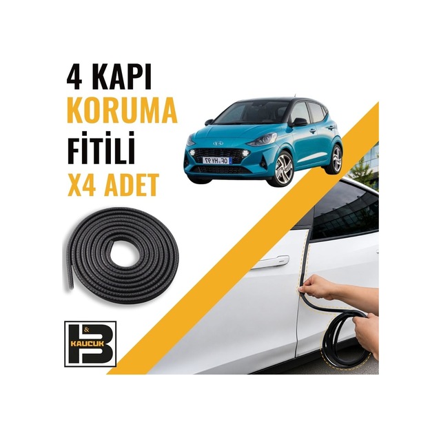 Hyundai İ10 2020-2025 Kapı Koruma Fitili-4 Kapı-siyah-bm2268