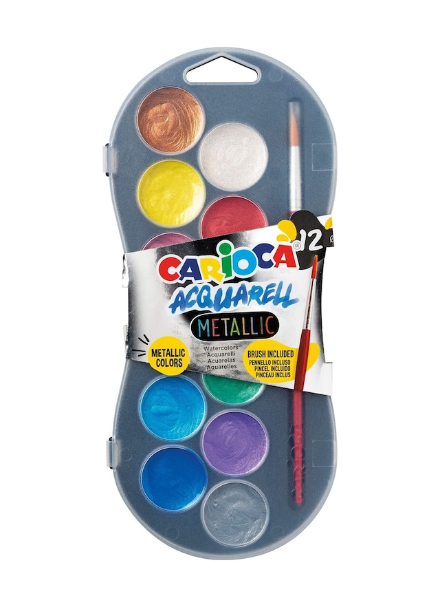 Carioca 12'li Metalik Sulu Boya 30mm Renkli
