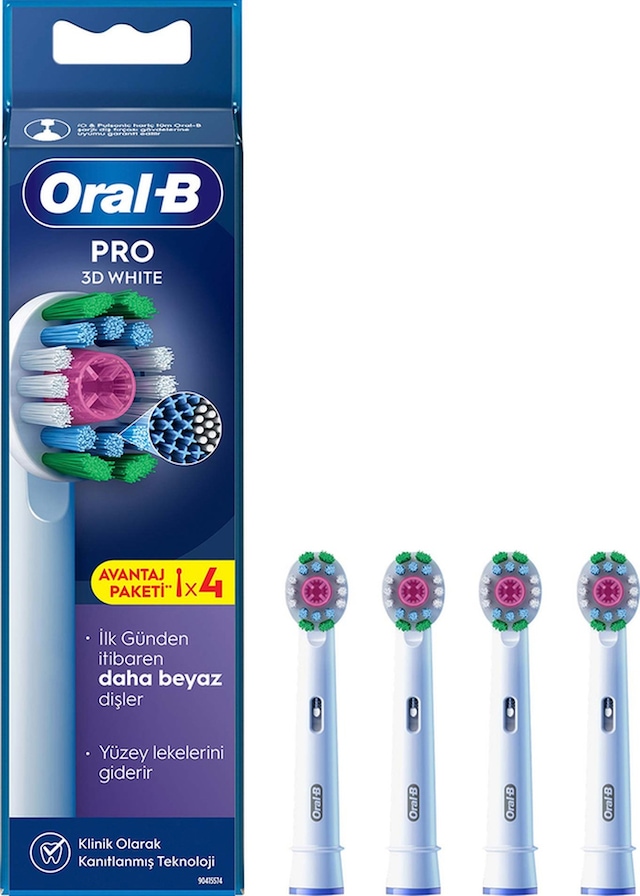 Oral-B Şarjlı Diş Fırçası Yedek Başlığı 3D White X-Filament 4 Adet Ürün