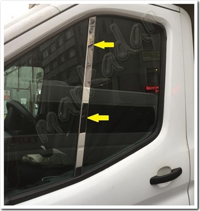 Ford Transit Krom Kelebek Cam Direği 2014 Sonrası 2 Parça Paslanm