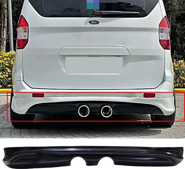 Ford Tourneo Courier R32 Arka Ek Plastik Siyah Difüzör Arka-bodykit-ek-karlık