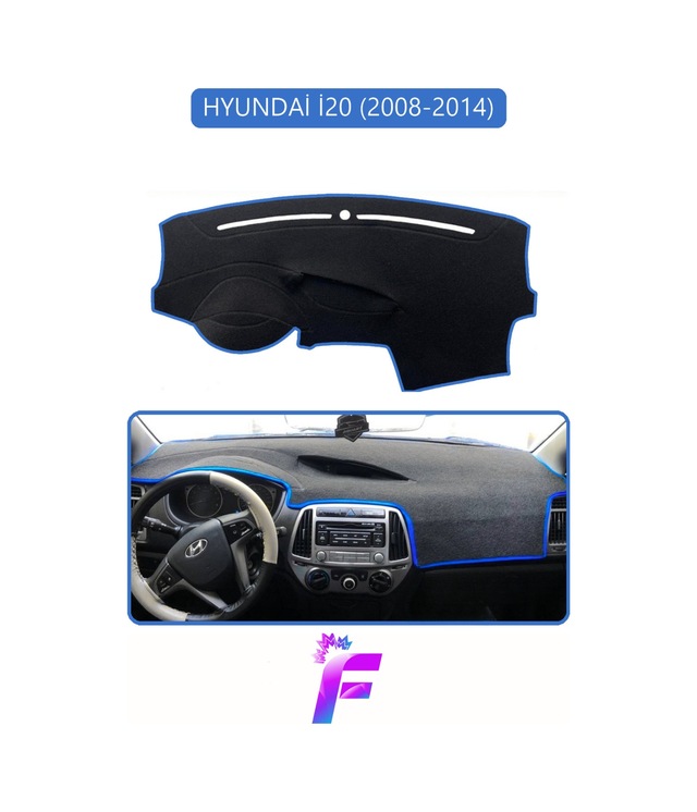 Hyundai İ20 2008-2014 Uyumlu Ön Torpido Örtüsü Kolay Montaj Kaymaz Tasarım Tam Koruma G41 Torpido Halısı