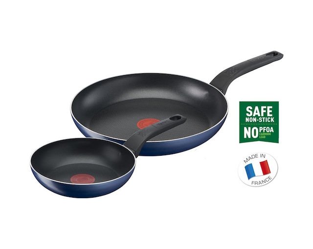 Tefal Titanyum 1X Easy Cook&Clean Difüzyon Tabanlı İkili Tava Seti 20 - 28 CM