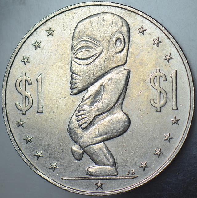 Cook Adaları 1 Dolar 1972 Kraliçe Iı. Elizabeth 38,7 Mm 27,2 Gr.