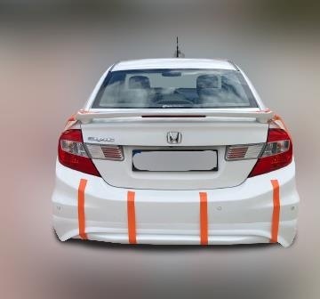 Honda Civic Uyumlu 2012-2016 Boyalı Işıklı Spoiler