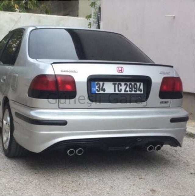 Civic Ies Makyajsız Kasa Custom Arka Ek Plastik