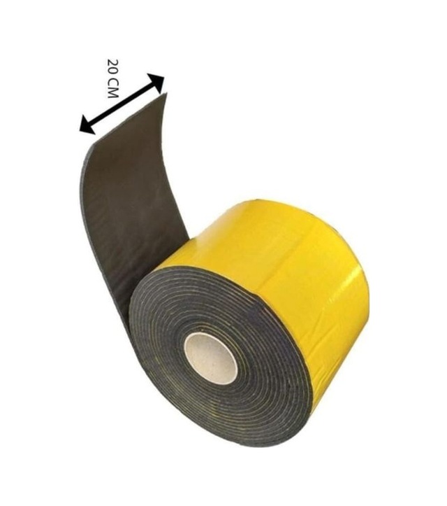 Trself-01 Araç Ses Yalıtım Kauçuk Alev Almaz Bant 20 Cm 15 Metre