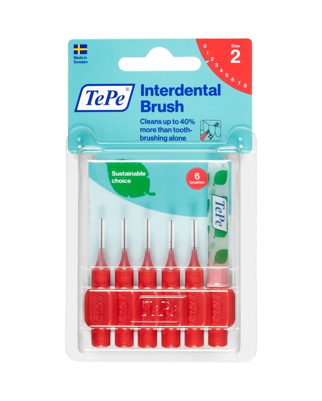 Interdental Brush Arayüz Fırçası Kırmızı 0.5 Mm 6 Lı