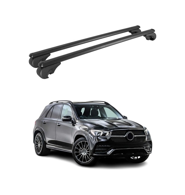Mercedes Gle W167 2019-2027 Arası Uyumlu Port Bagaj Taşıyıcı Ara Atkı Alüminyum Siyah 2 Parça