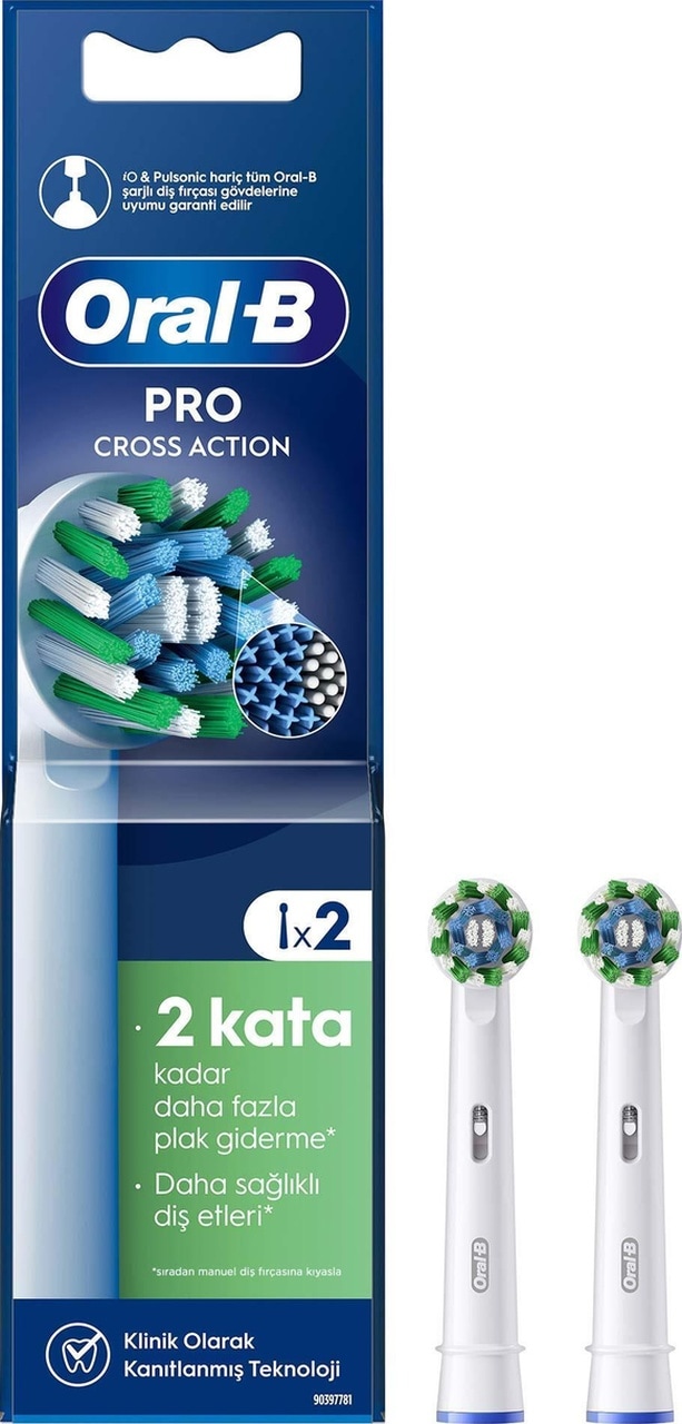 Oral-b Pro Cross Action X-filament Şarjlı Diş Fırçası Yedek Başlığı 2 Adet