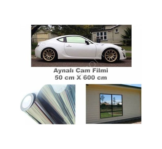 Aynalı Cam Filmi Aynalı 6 Metre X 50 Cm Kutulu