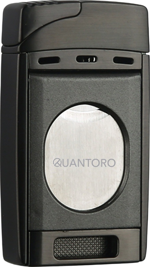 Quantoro Çift Torch Pürmüz Easy Cut Gunmetal Metal Puro Çakmağı - Trz1208