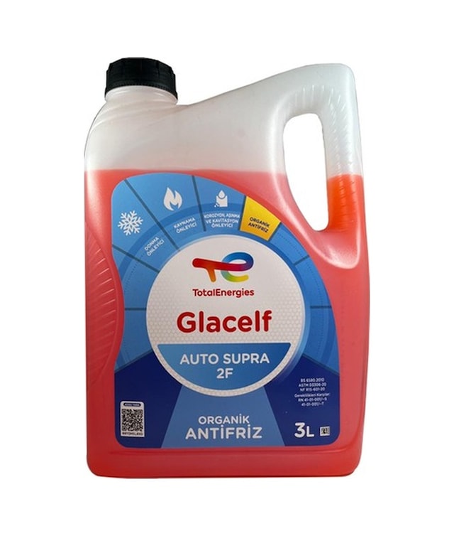 Total Glacelf Auto Supra 2f 3 Lt Organik Kırmızı Antifriz Kırmızı