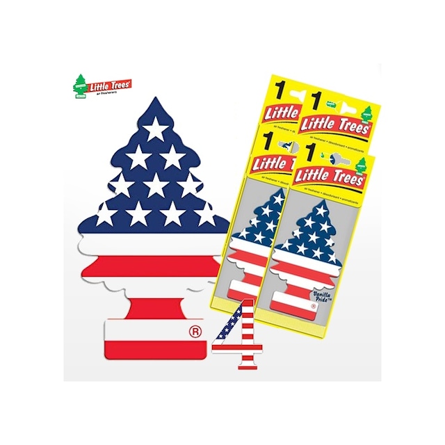 Oto Koku Little Trees Amerikan Bayrağı Vanilla Pride 4 Adet
