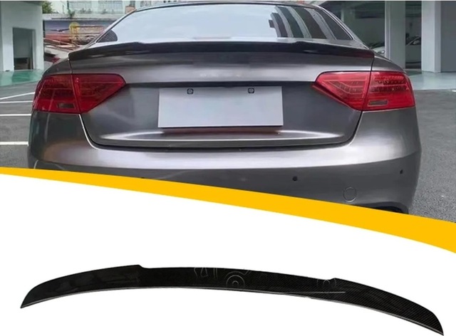 Audi A5 B8 4 Kapı M4 Uyumlu Bagaj Üstü Spoiler Parlak Siyah Spoyler Plastik İthal 2009-2016 İthal
