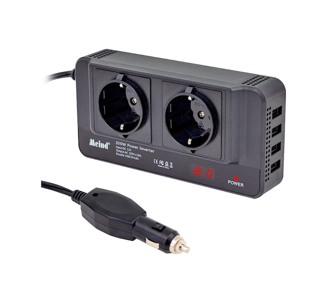 200 W 12-220V Modified Sinus Inverter 4 USB'Li Superbox Modem Pc Led Aydınlatma İçin